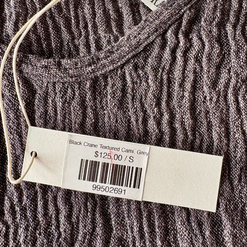 Black Crane Textured Cami in Grey - Small - Brand New w/Tags - Picture 8 of 10